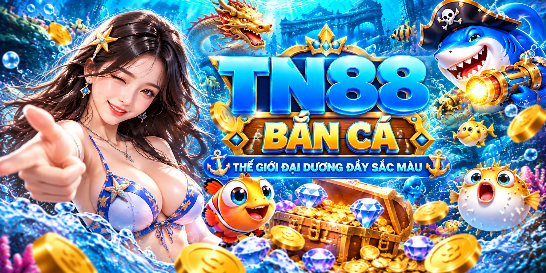 Bắn cá TN88 thế giới đại dương đầy màu sắc