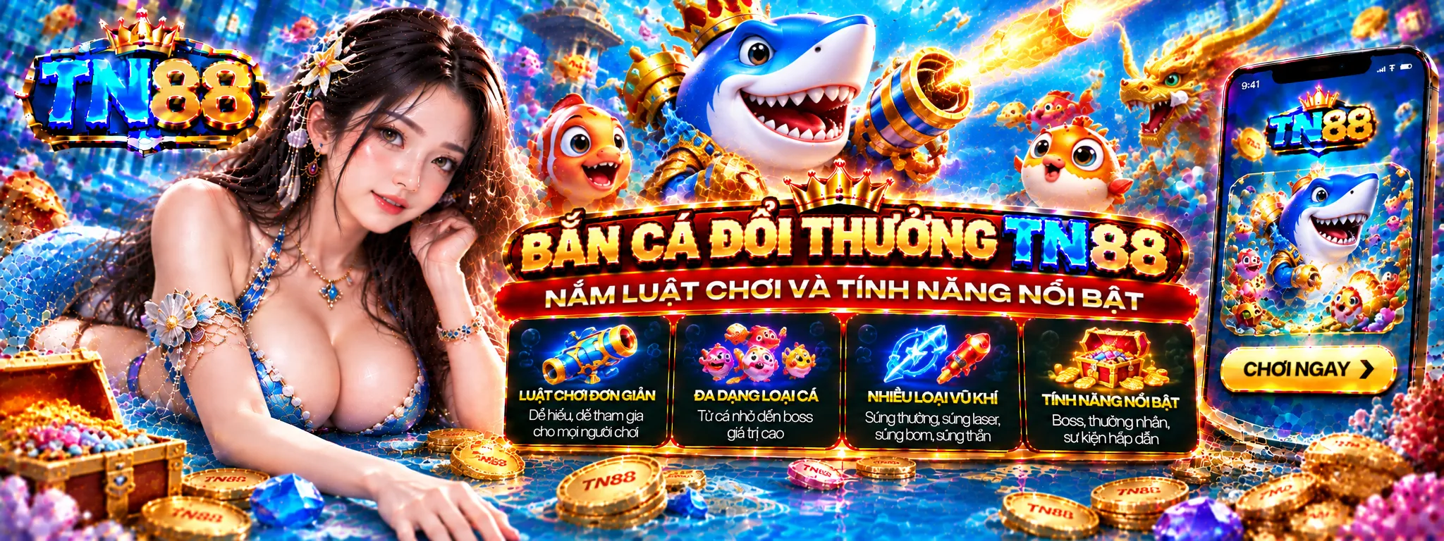Nắm vững luật chơi bắn cá đổi thưởng tại TN88