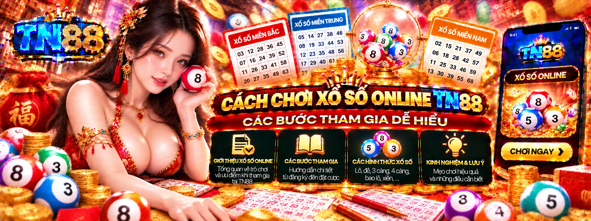 Cách chơi xổ số online tại TN88