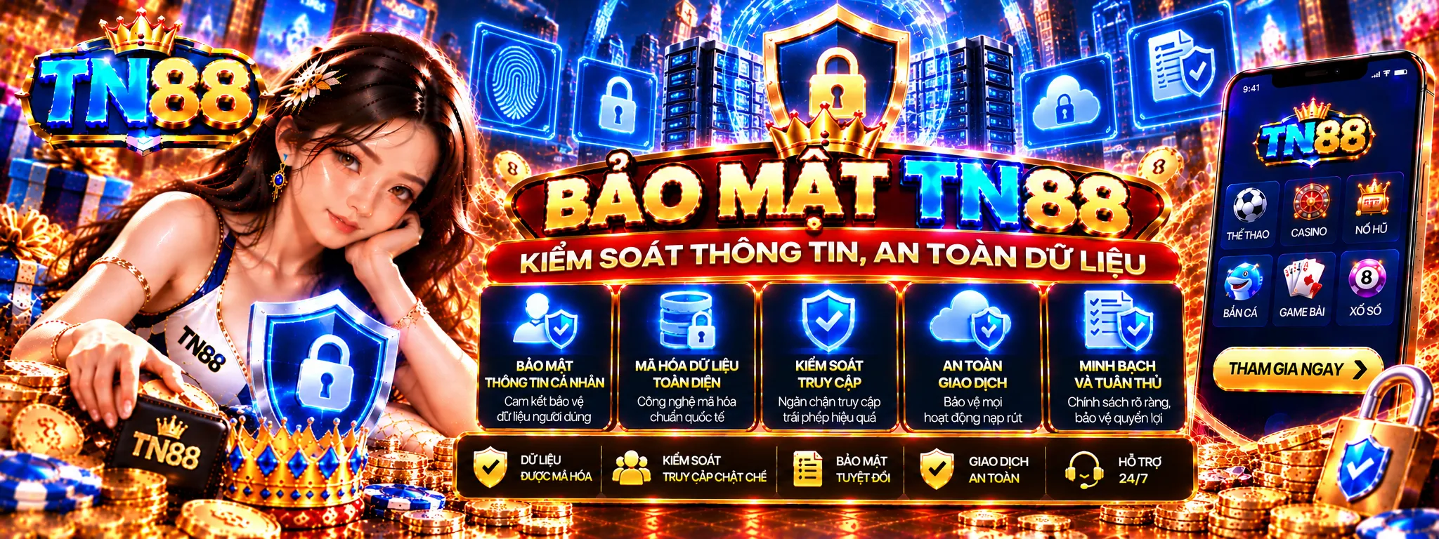 Kiểm soát thông tin, an toàn dữ liệu tại TN88