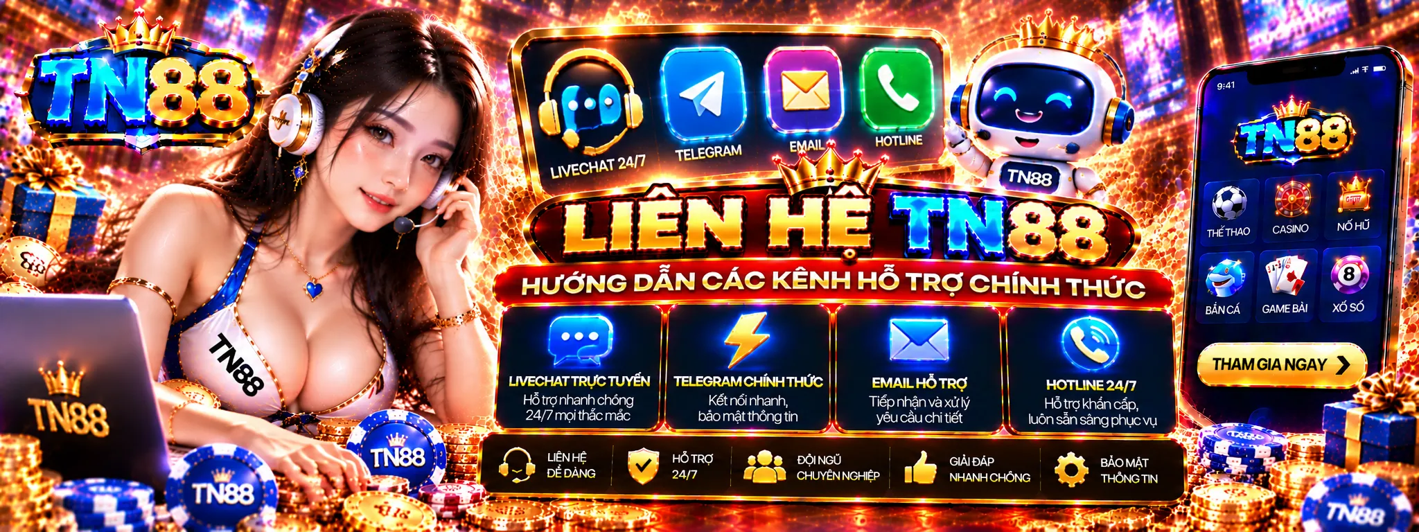 Liên hệ TN88 Hướng dẫn các kênh hỗ trợ chính thức